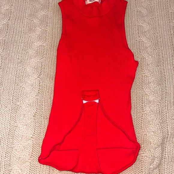 Mikey and Joey orange/ red mock neck bodysuit - Picture 2 of 4